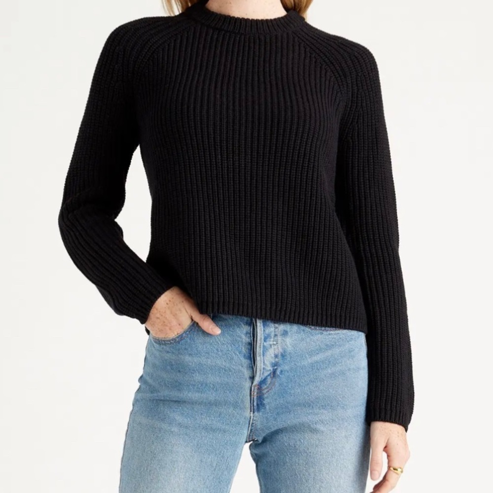 Quince 100% Organic Cotton Fisherman Crew Sweater
